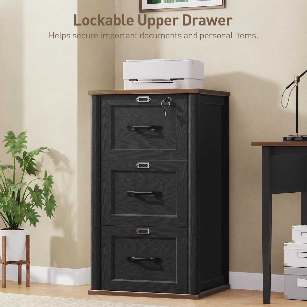 3 Drawer File Cabinet with Lock Y154426