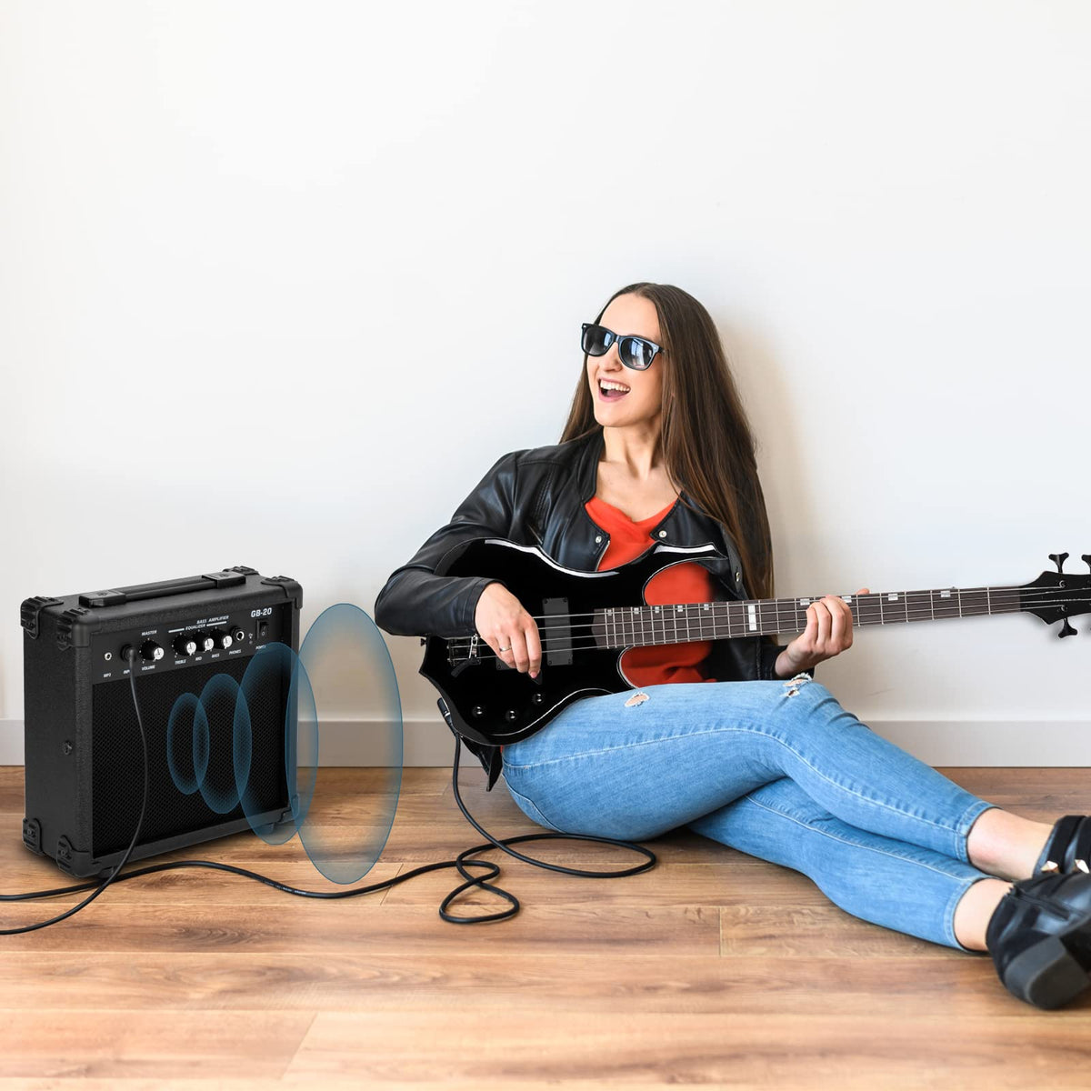 Full Size Flame Design Electric Bass Guitar Kit A37004