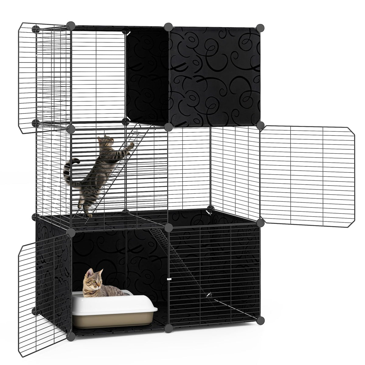 3-Tier Detachable Metal Wire Cat Cage E436
