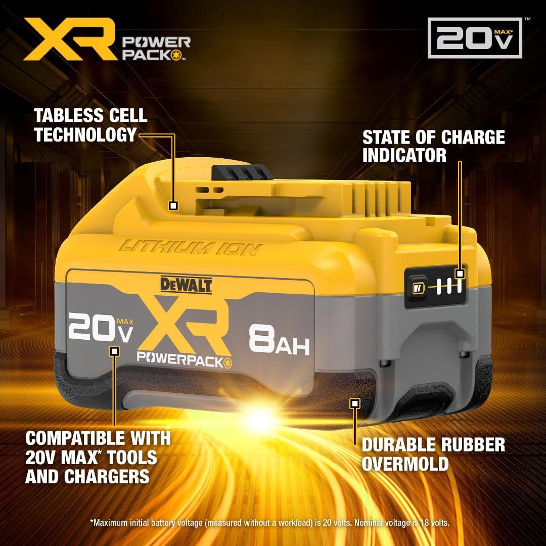 20V MAX XR 8Ah Lithium Ion Battery 2-Pack J51452