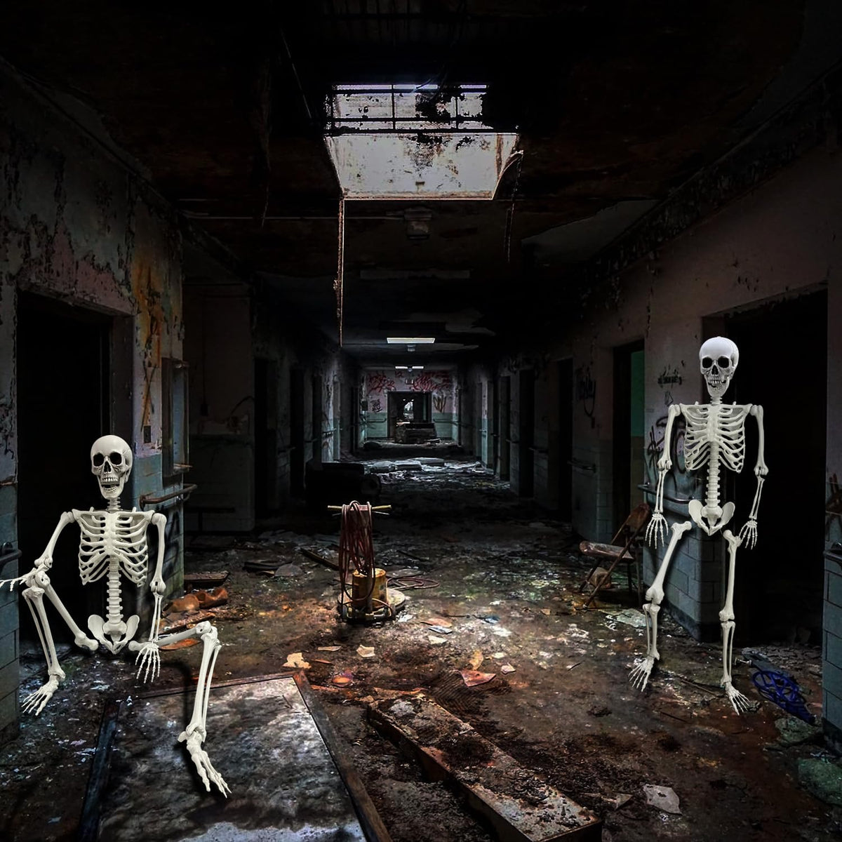 5.4Ft Life Size Skeleton with Movable Joints H393050