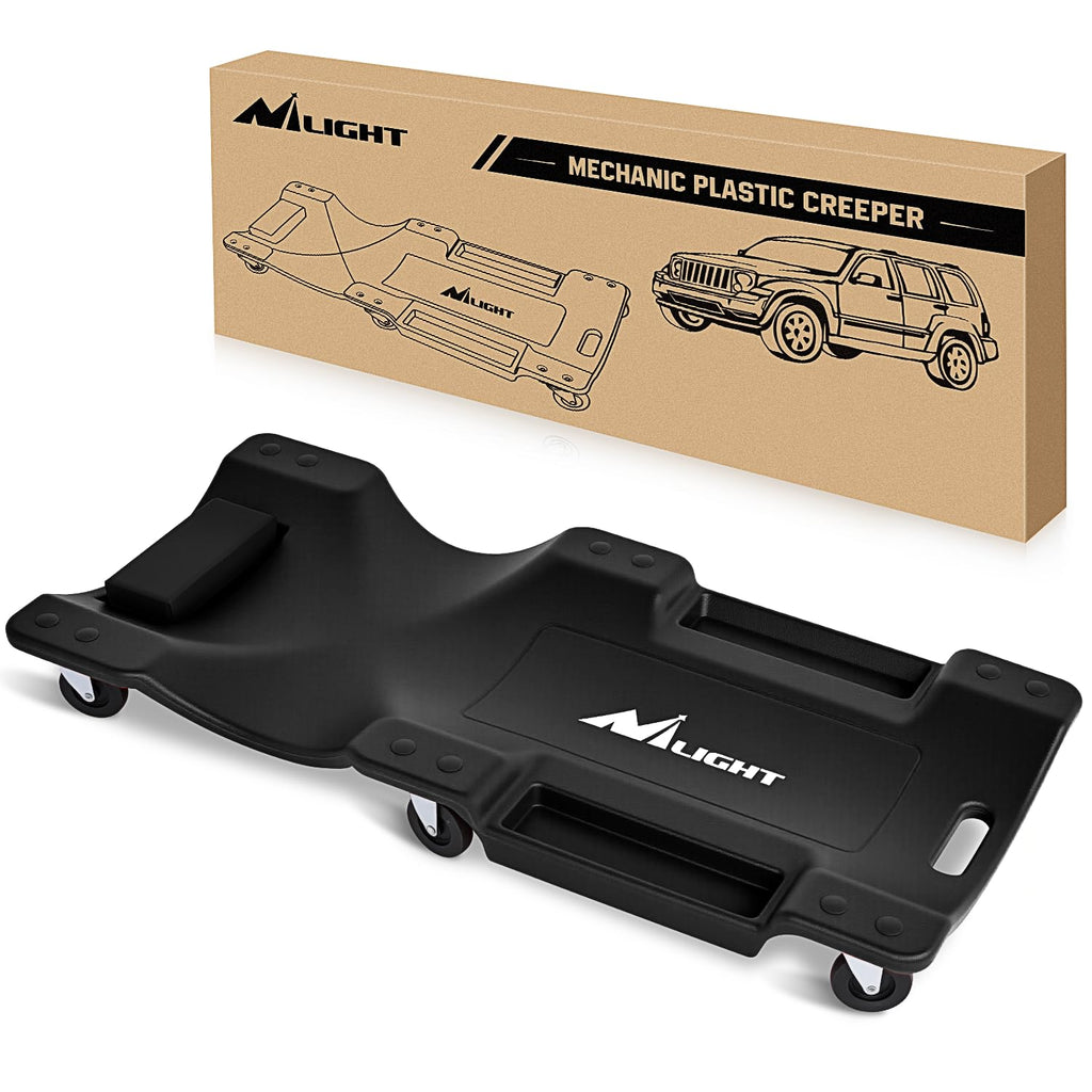 40" Mechanic Plastic Creeper with Padded Headrest S835331