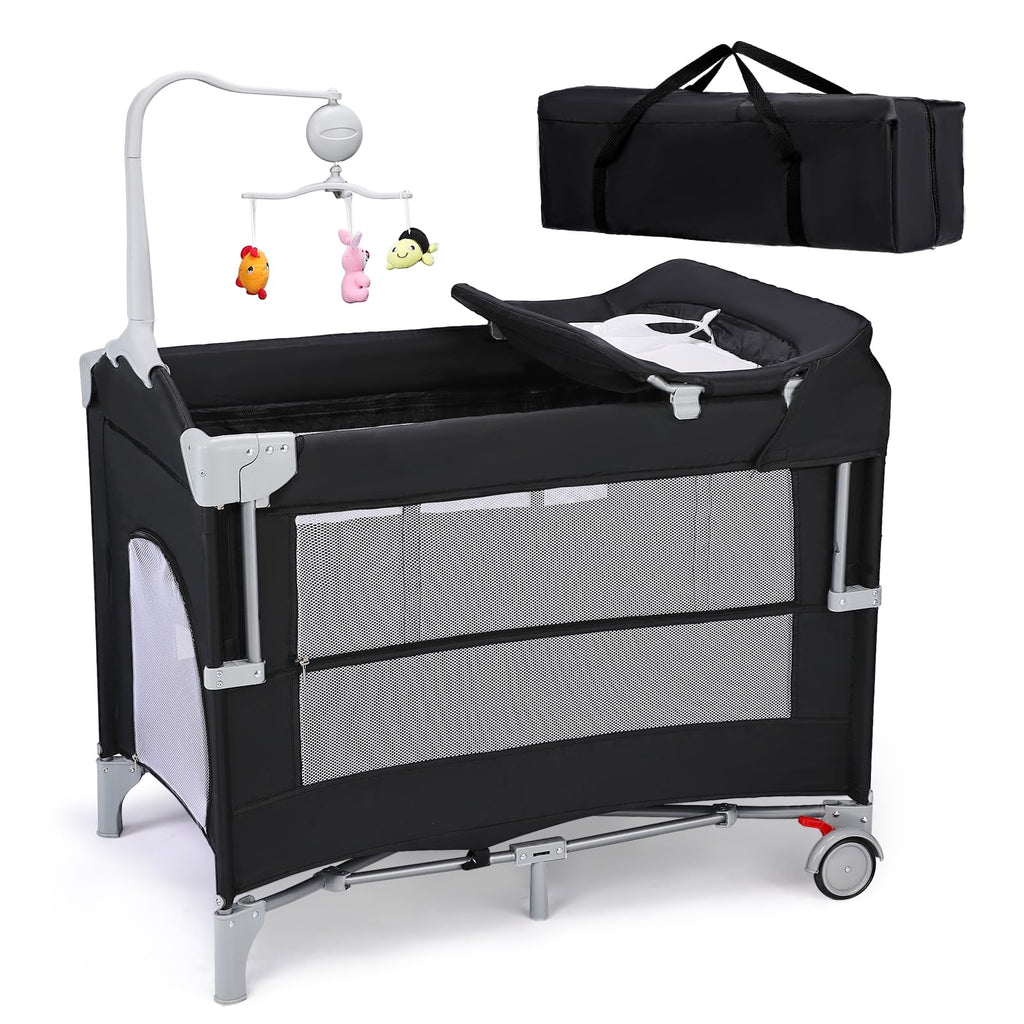 5-in-1 Pack and Play with Bassinet and Changing Table B7466