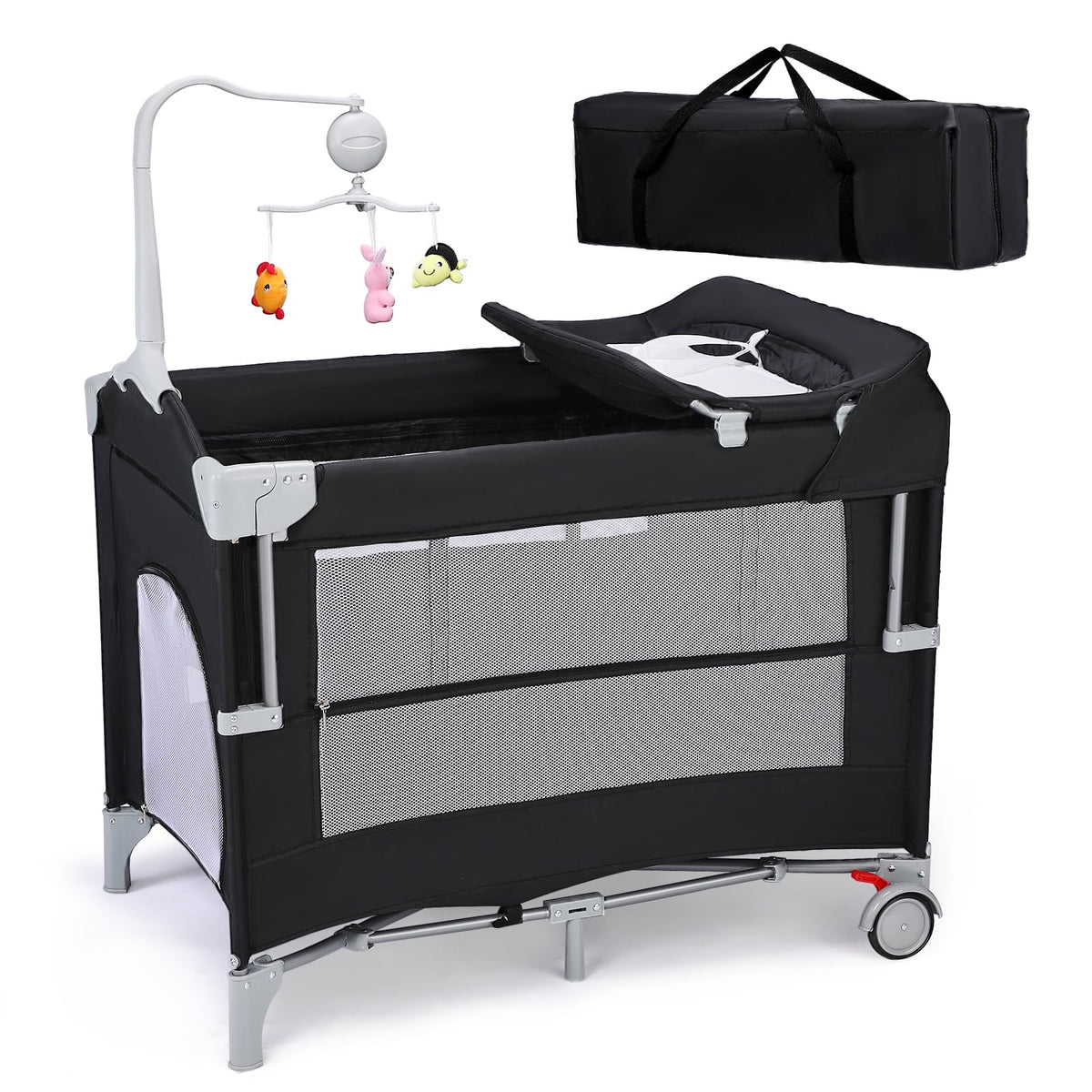 5-in-1 Pack and Play with Bassinet and Changing Table B7466
