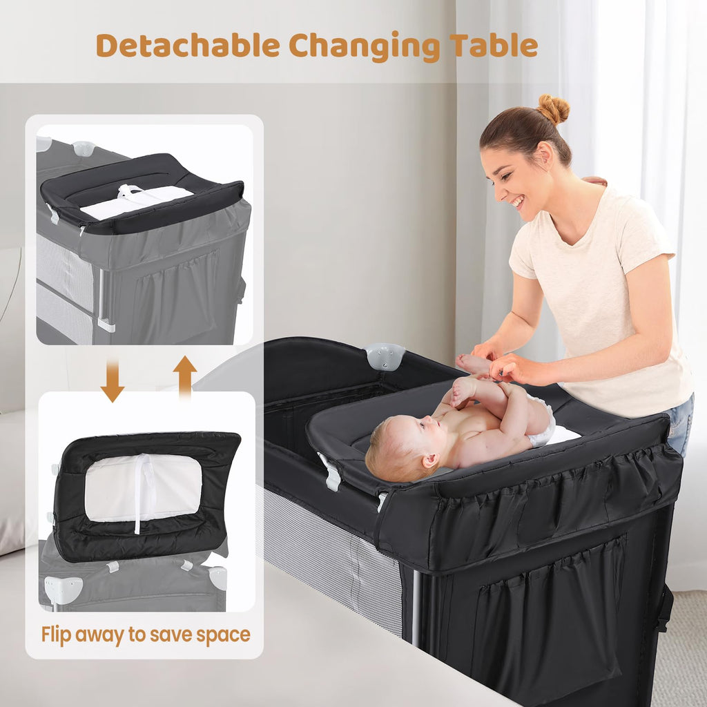 5-in-1 Pack and Play with Bassinet and Changing Table B7466