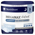 White XL Adult Diapers with Tabs 12 Count Y6203