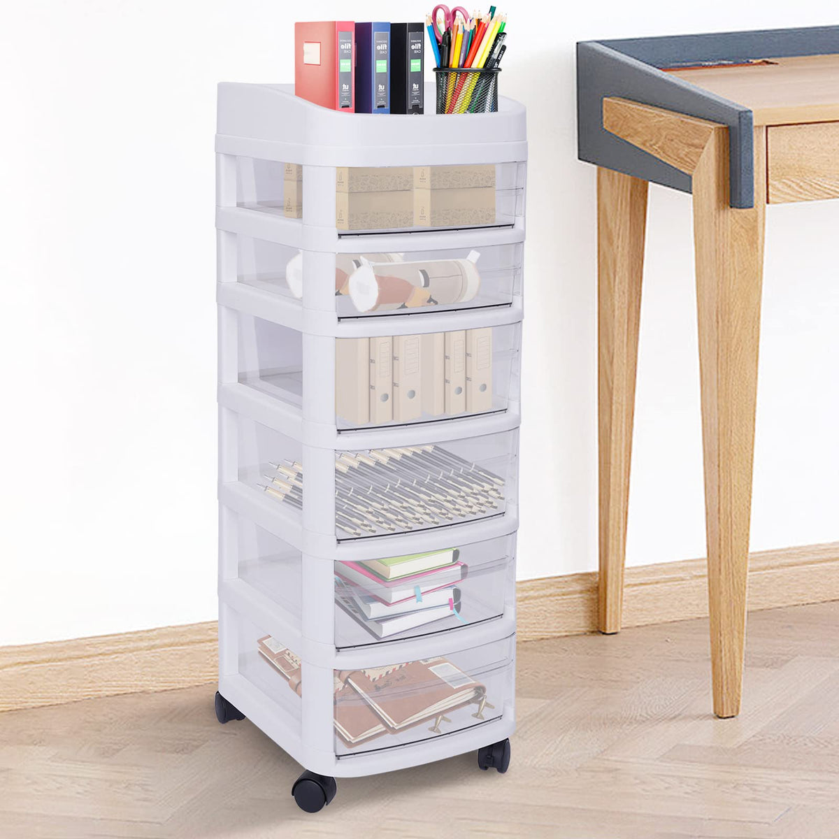 6 Drawer Rolling Storage Cart with Wheels R677