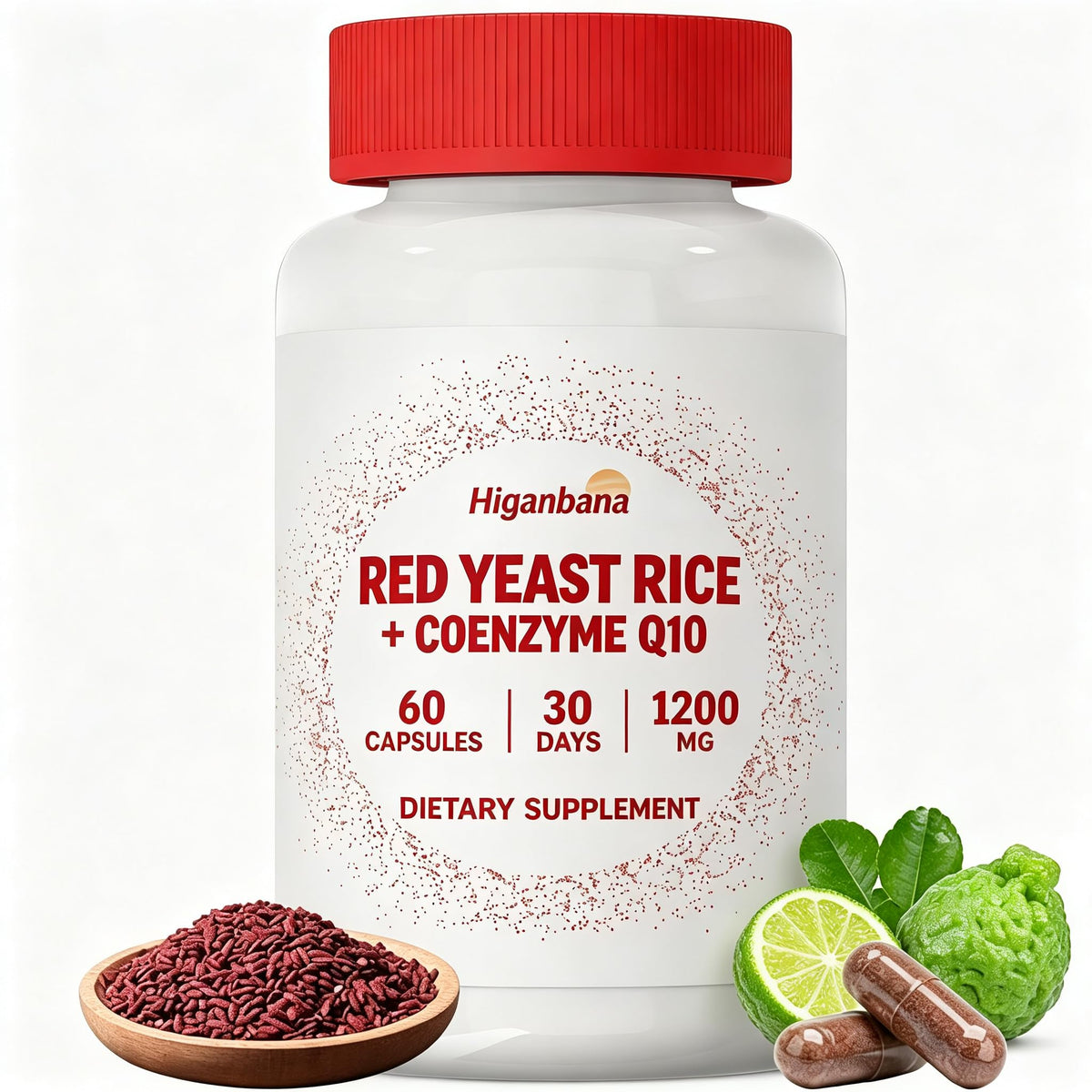 Red Yeast Rice CoQ10 Citrus Bergamot 60 Capsules U88755
