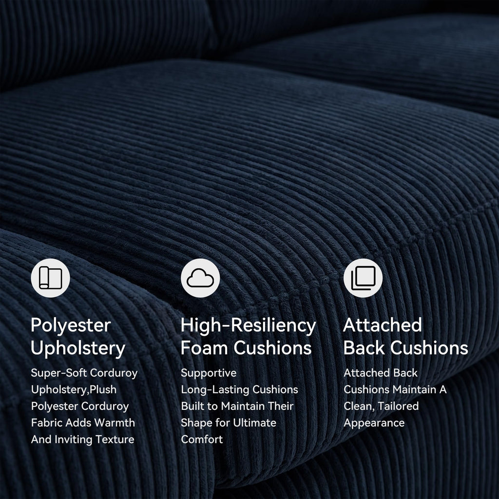 Navy Corduroy Sofa S56614
