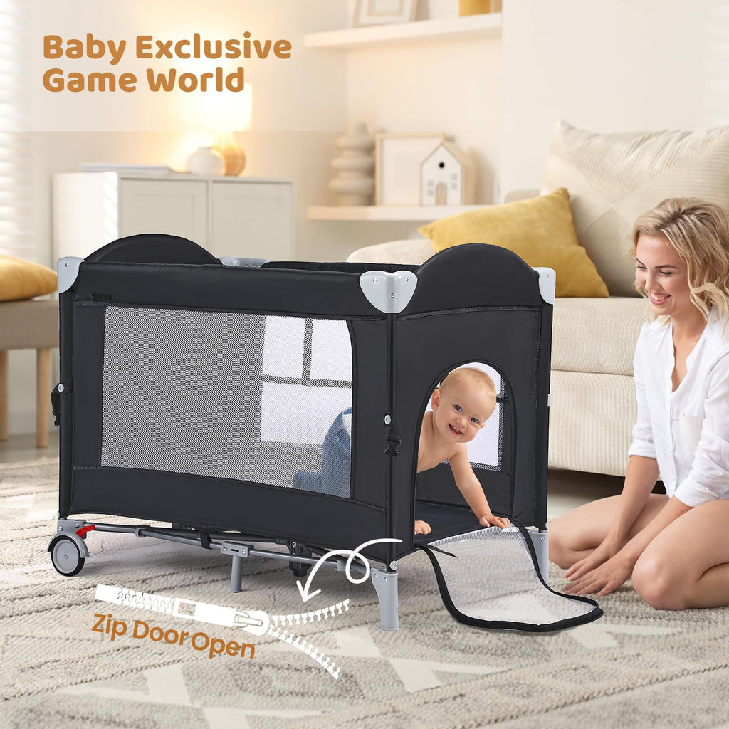 5-in-1 Pack and Play with Bassinet and Changing Table B7466