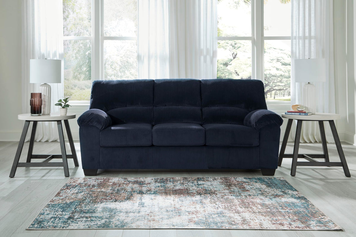 Navy Corduroy Sofa S56614