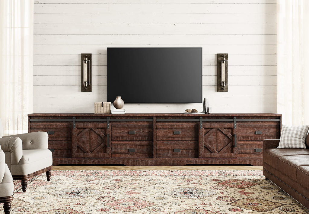 60 inch Farmhouse TV Stand with Drawers & Storage Cabinet E73812