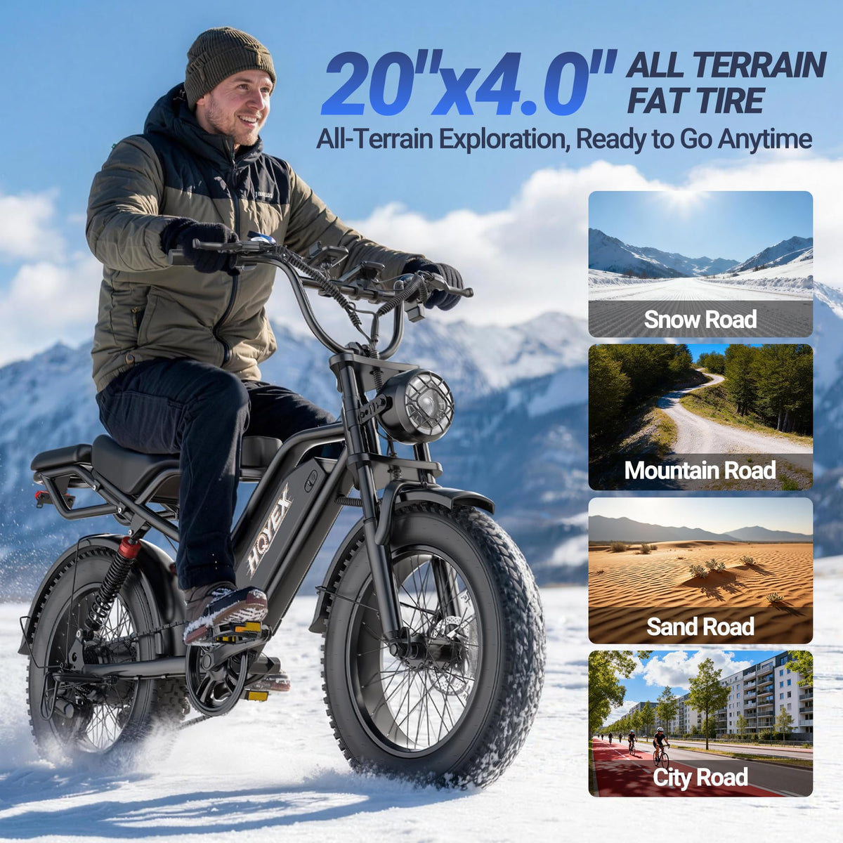 1500W 20" Fat Tire Electric Bike with 48V 20Ah Battery V556088