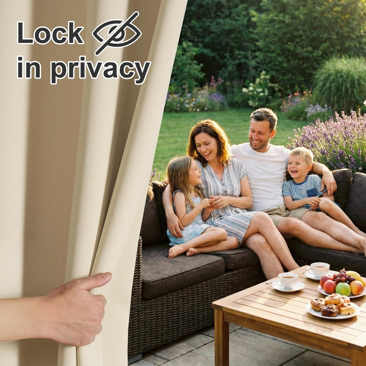 Waterproof Outdoor Curtains 2 Panels O66998
