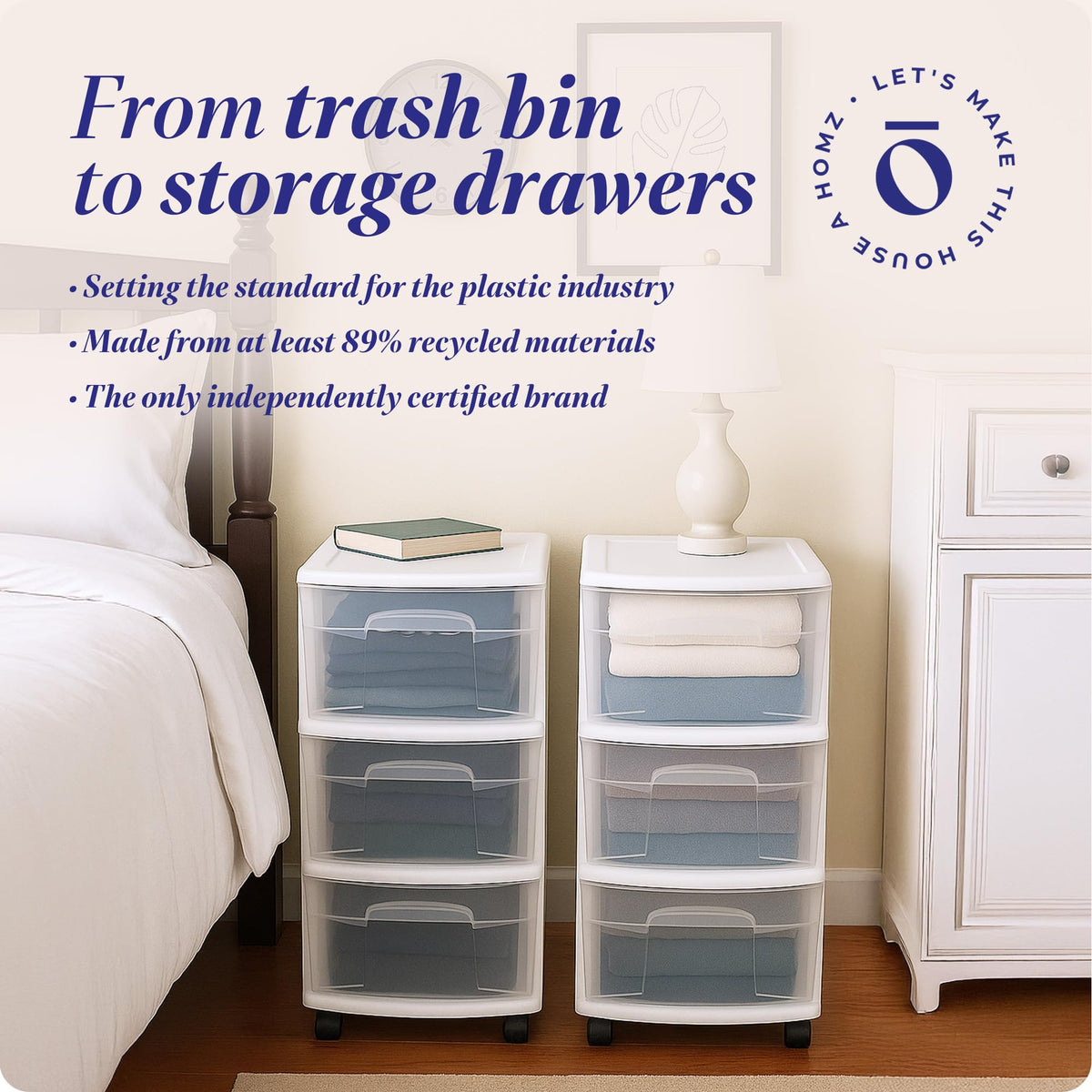 3-Tier Storage Cart with Removable Wheels D62396
