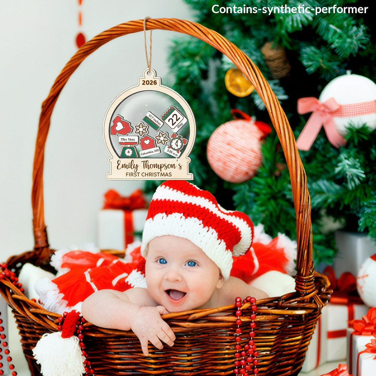 Baby's First Christmas Ornament 2026 Spherical I70170