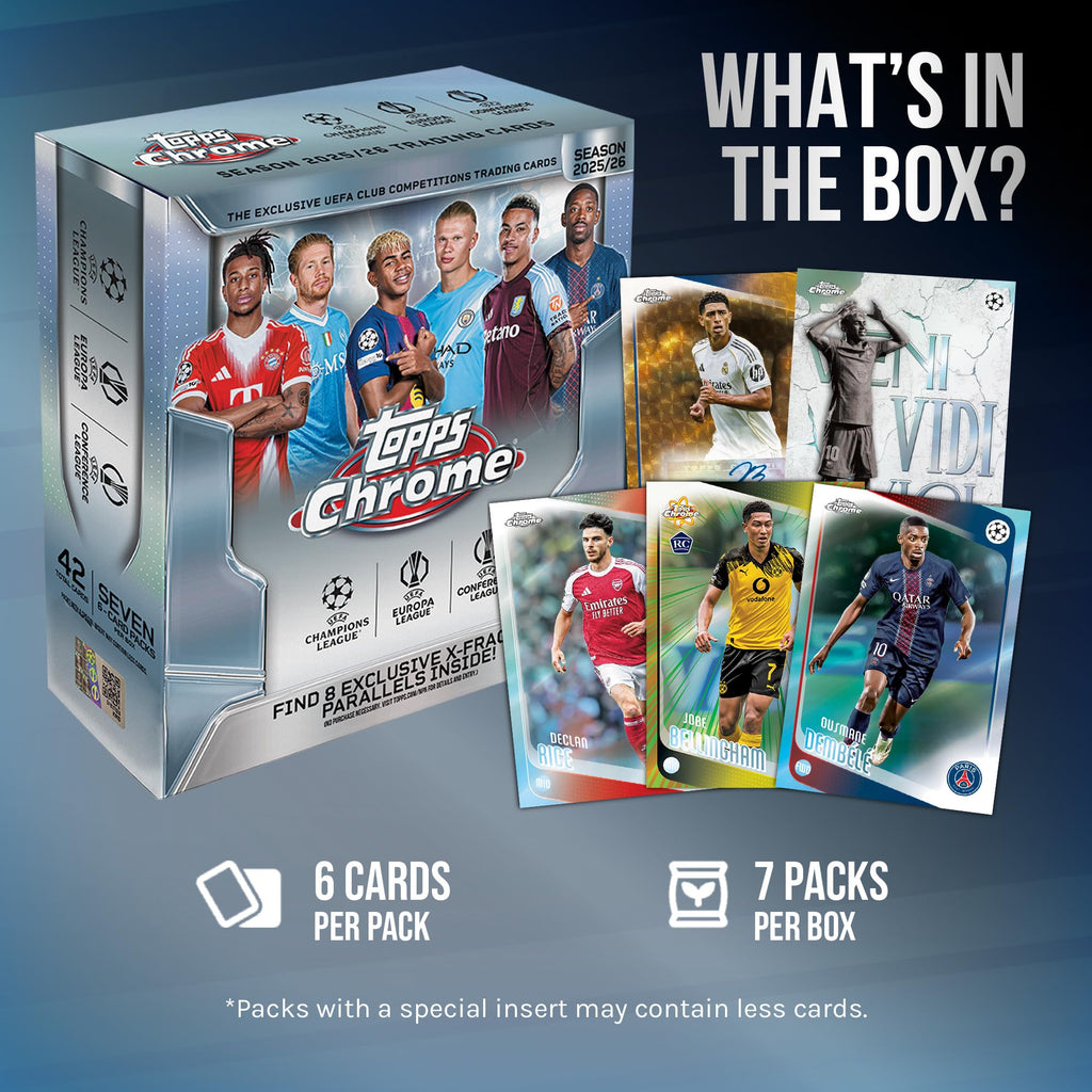 Topps Chrome UEFA Club Competitions Soccer Mega Box B268259