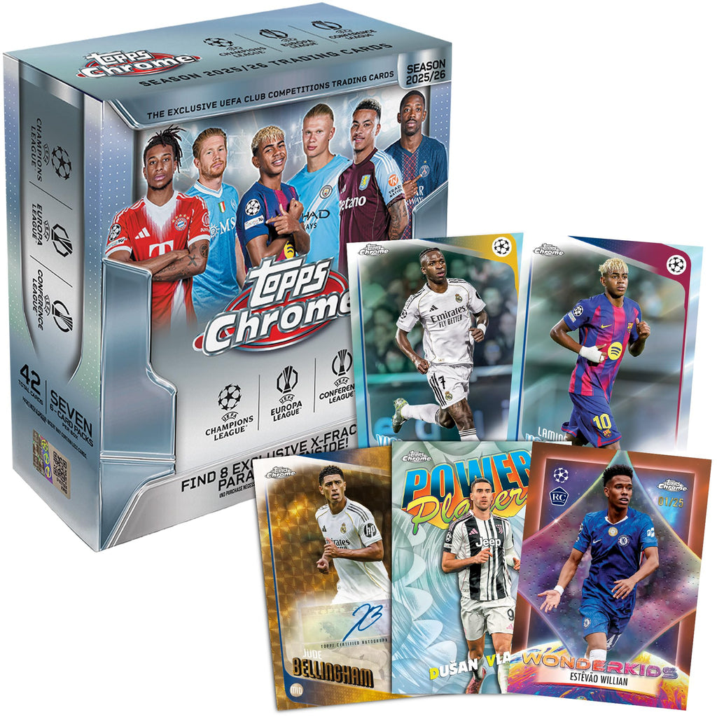 Topps Chrome UEFA Club Competitions Soccer Mega Box B268259