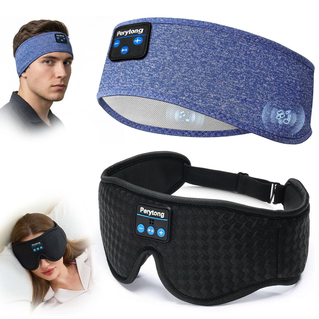 Bluetooth Sleep Mask with Headband Headphones J568