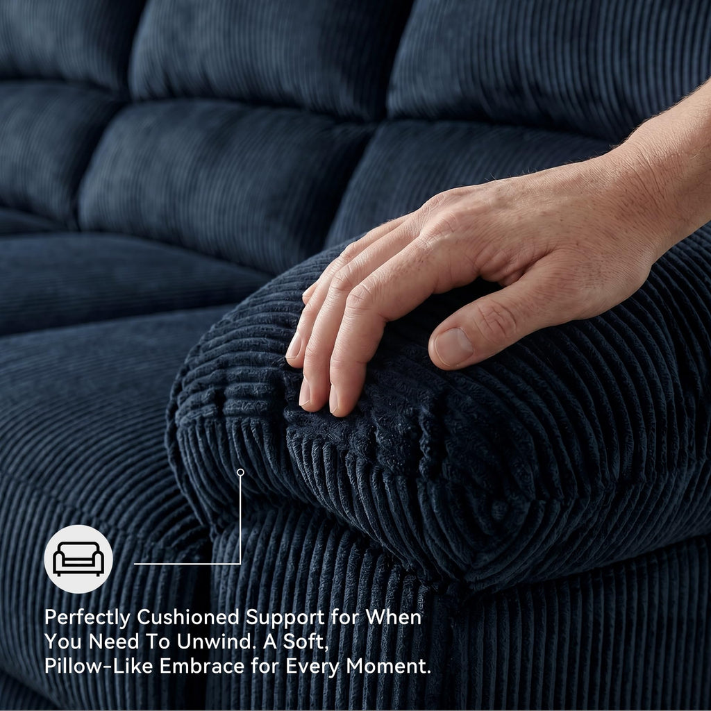 Navy Corduroy Sofa S56614
