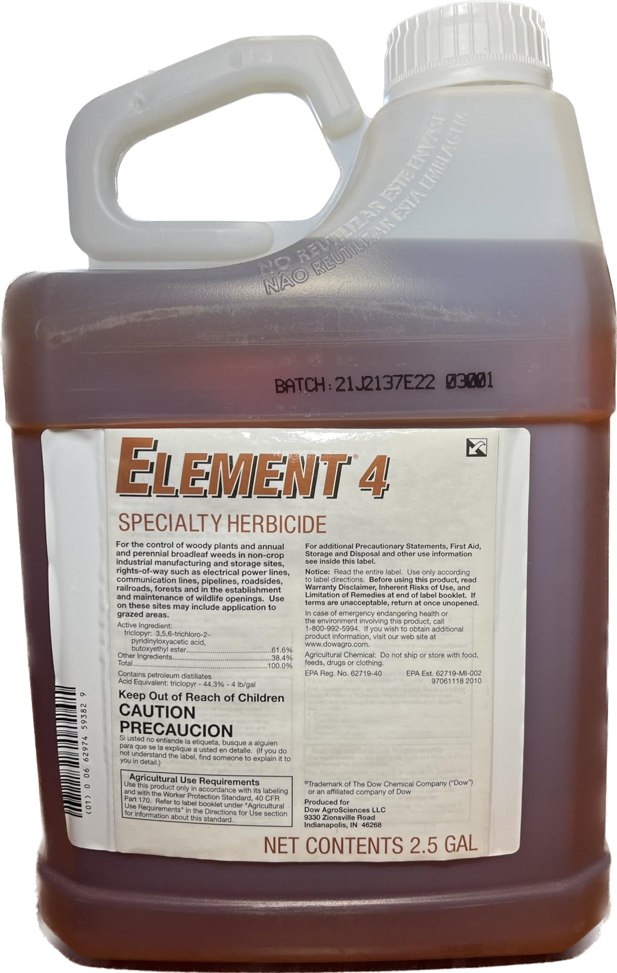 2.5 Gallons Triclopyr 4 Herbicide D8716