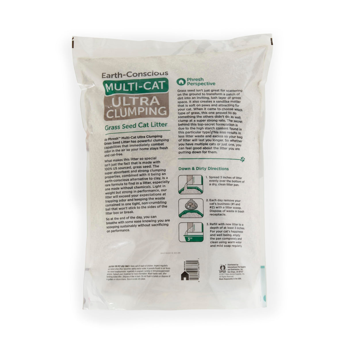 Unscented Clumping Grass Seed Cat Litter 10 lbs C364804