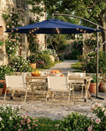 10FT Solar LED Cantilever Patio Umbrella K25859