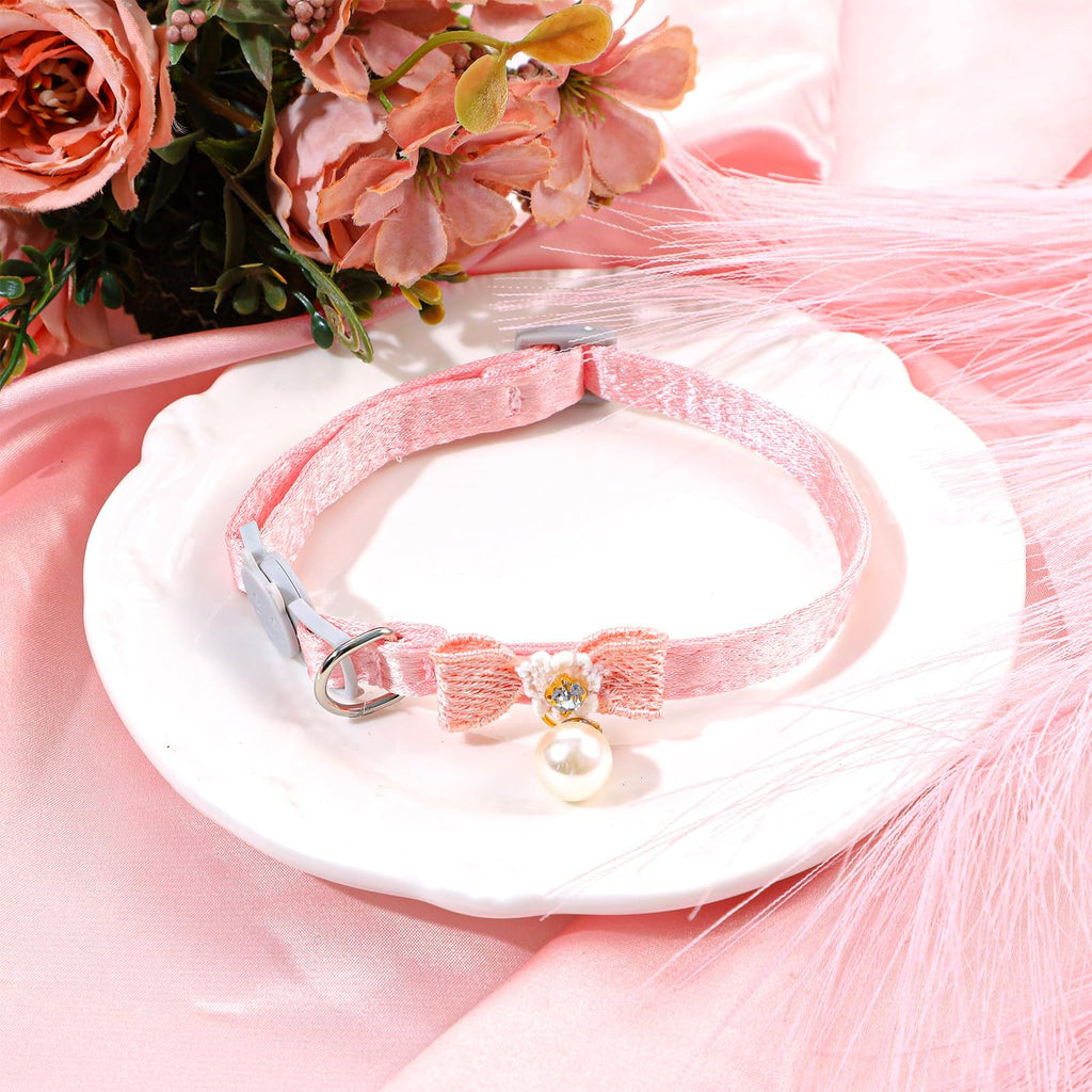 Adjustable Pink Breakaway Cat Collar Y878