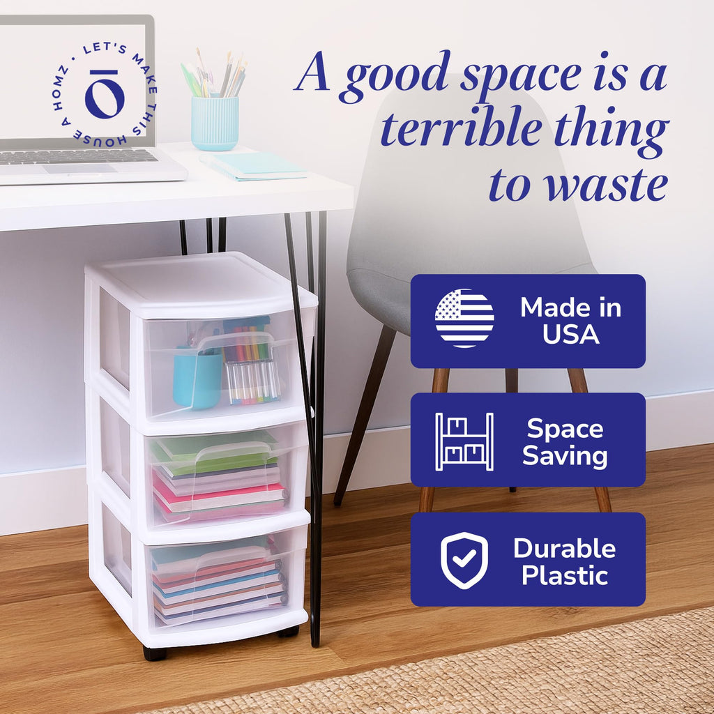 3-Tier Storage Cart with Removable Wheels D62396