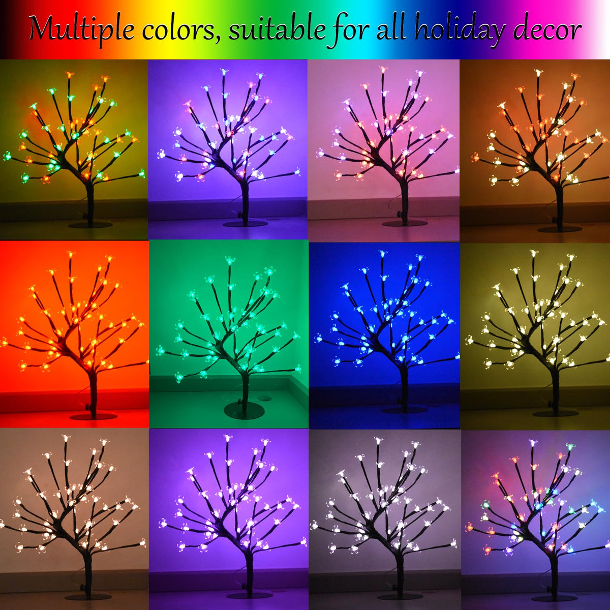 Color-Changing LED Cherry Blossom Tree Light U4004