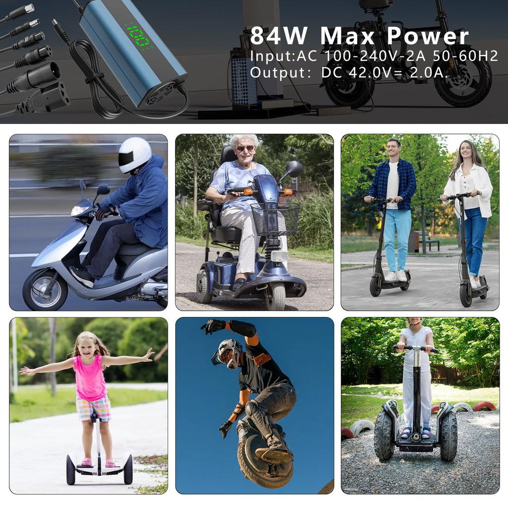 54.6V 3A Electric Scooter Charger 6 in 1 Plugs V356