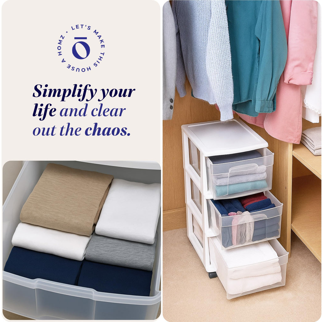 3-Tier Storage Cart with Removable Wheels D62396