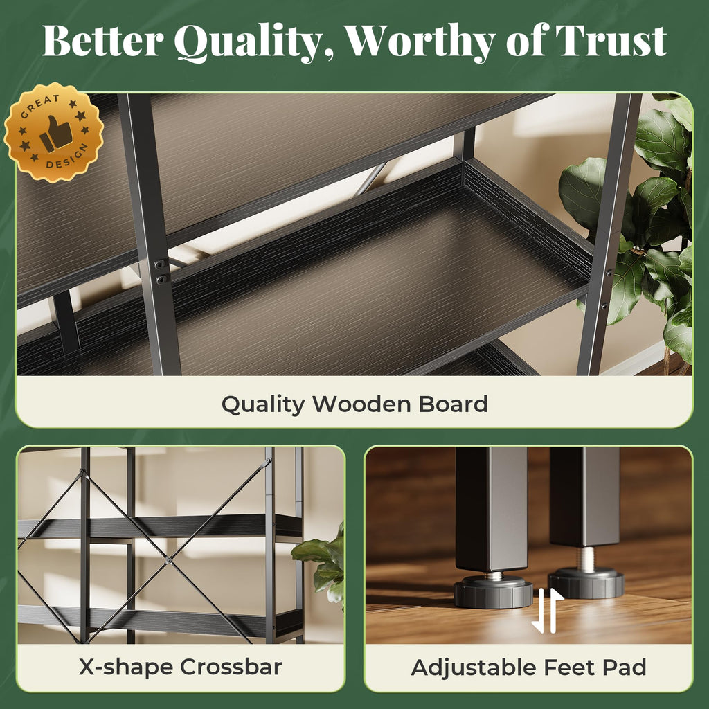 5 Tier Bookshelf with 10 Open Shelves N81908