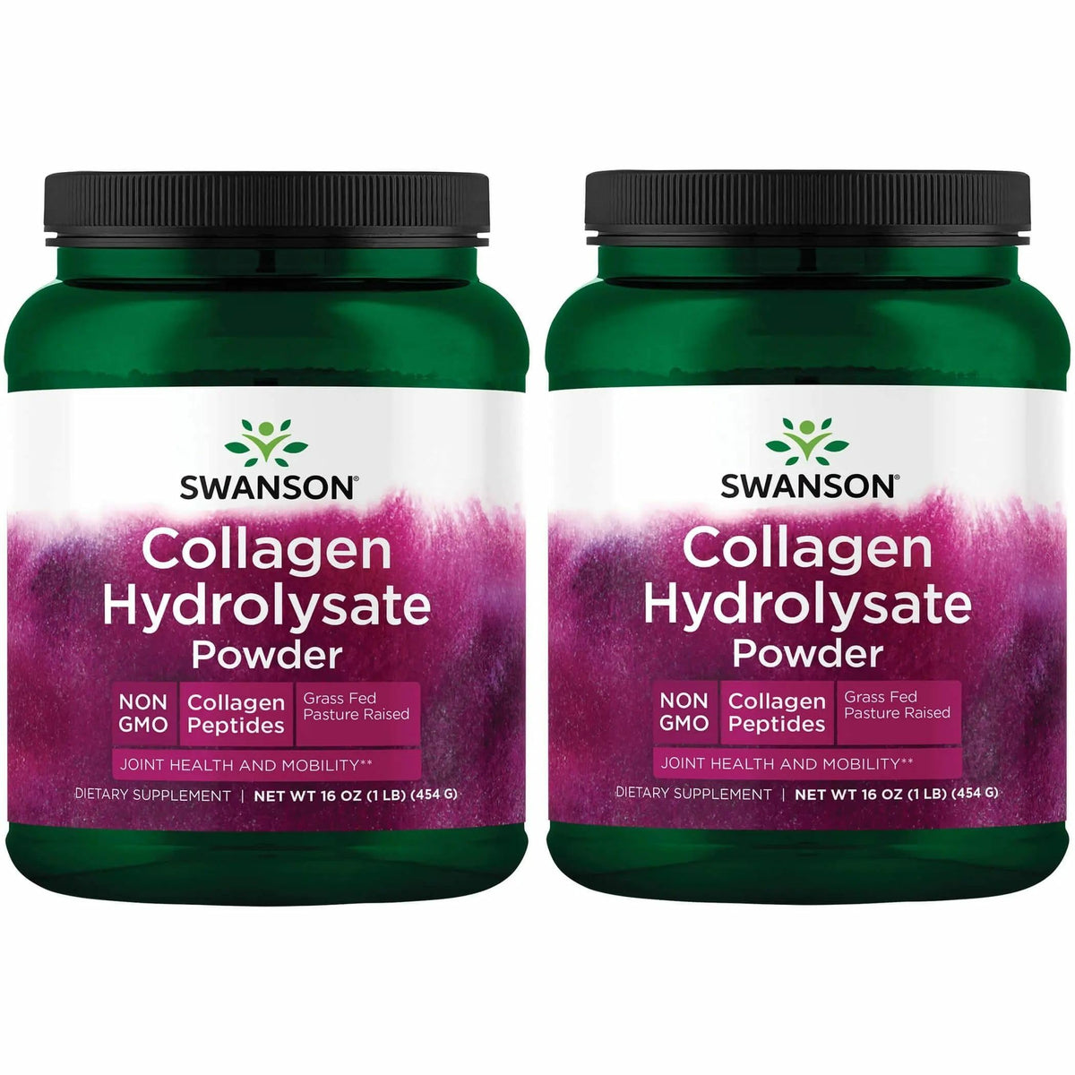 Collagen Hydrolysate Peptides Unflavored 1 lb 2 Pack W3792