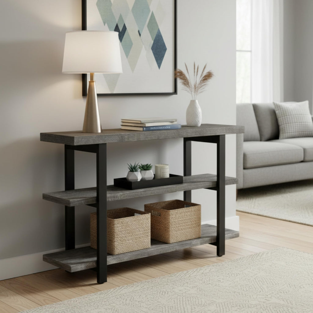 Solid Wood Media Console Table R186623