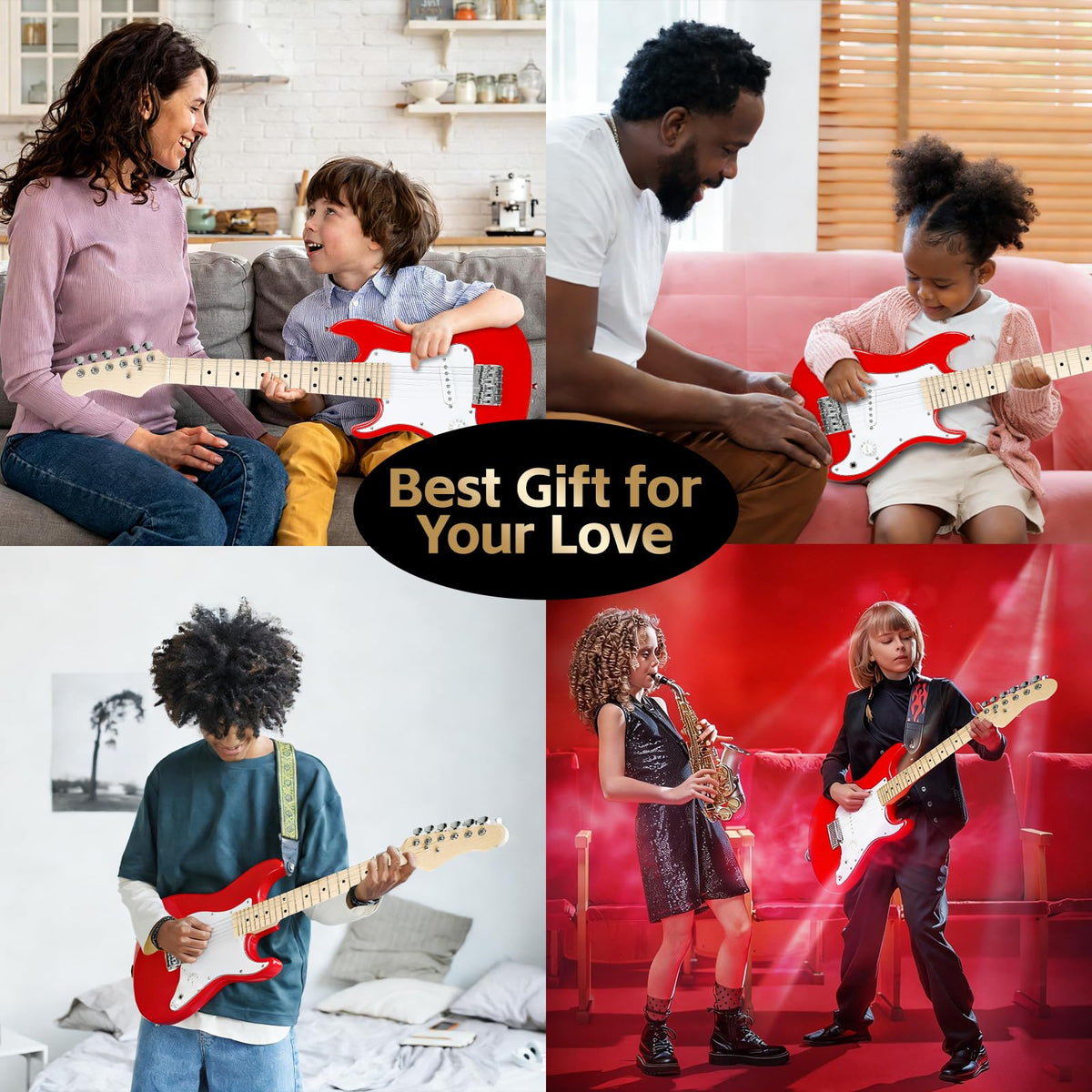 30in Kids Electric Guitar Starter Kit with 5W Amp and Gig Bag P940749