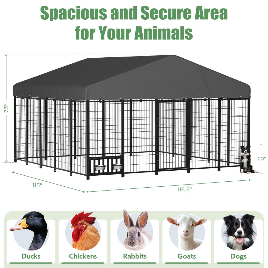 10x10 Ft Outdoor Dog Kennel Y304