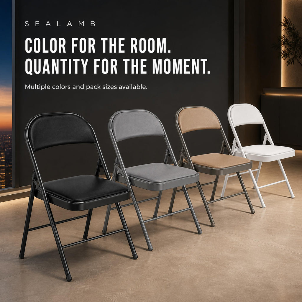 10 Pack Black Folding Chairs A1561