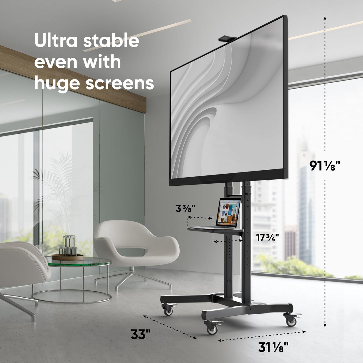 Mobile TV Stand 50-90 Inch Black R5393