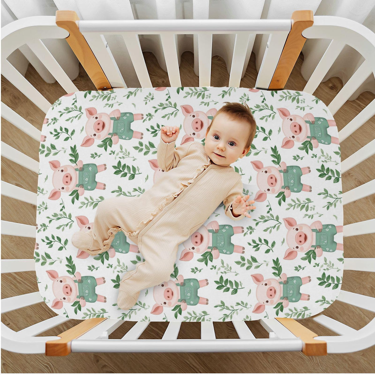 Soft Breathable Microfiber Crib Sheet Z6256