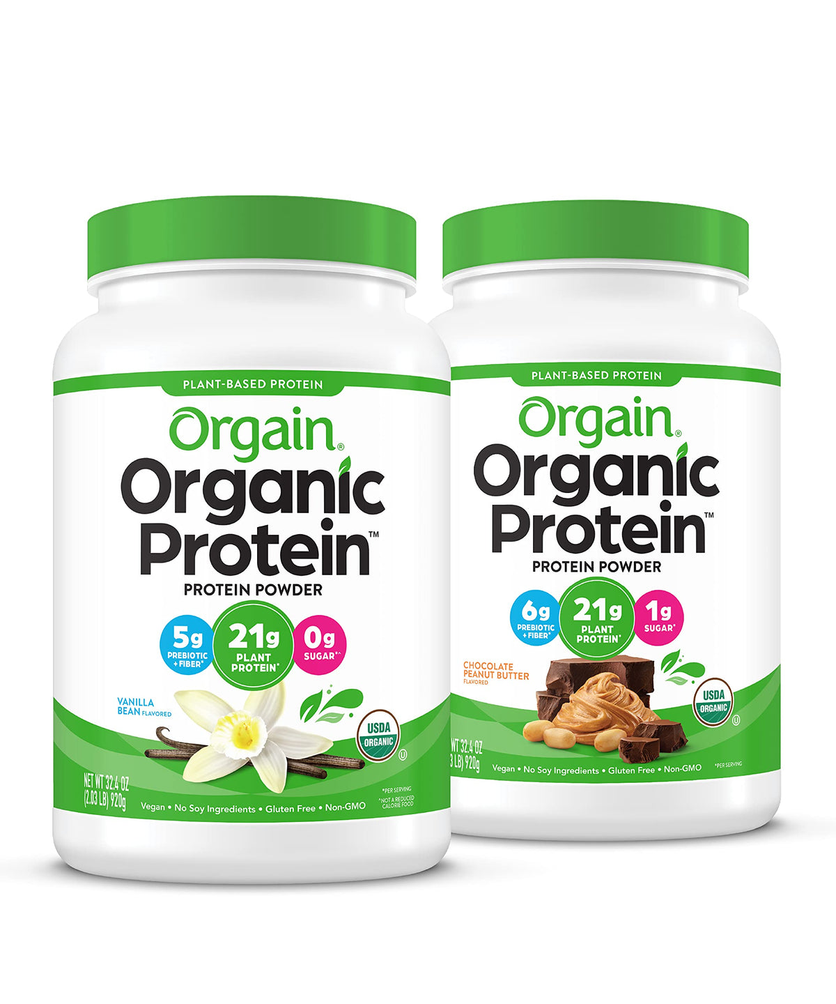 Organic Vegan Protein Powder Chocolate Peanut Butter and Vanilla Bean 4.06 Lbs I70391