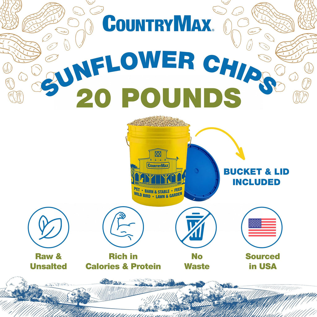 20LB Sunflower Chips Bird Seed Bucket B6545
