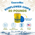20LB Sunflower Chips Bird Seed Bucket B6545