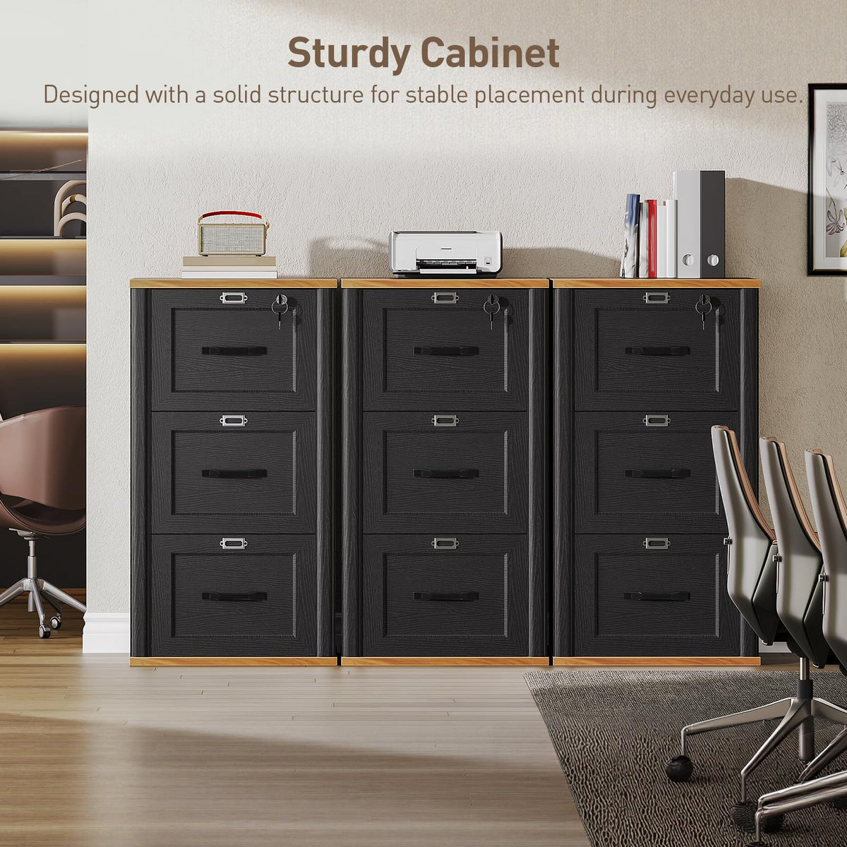 3 Drawer File Cabinet with Lock Y154426