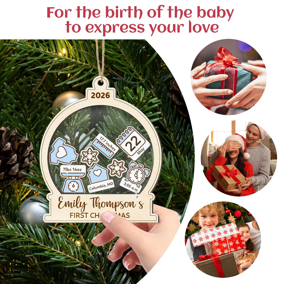 Baby's First Christmas Ornament 2026 Spherical I70170