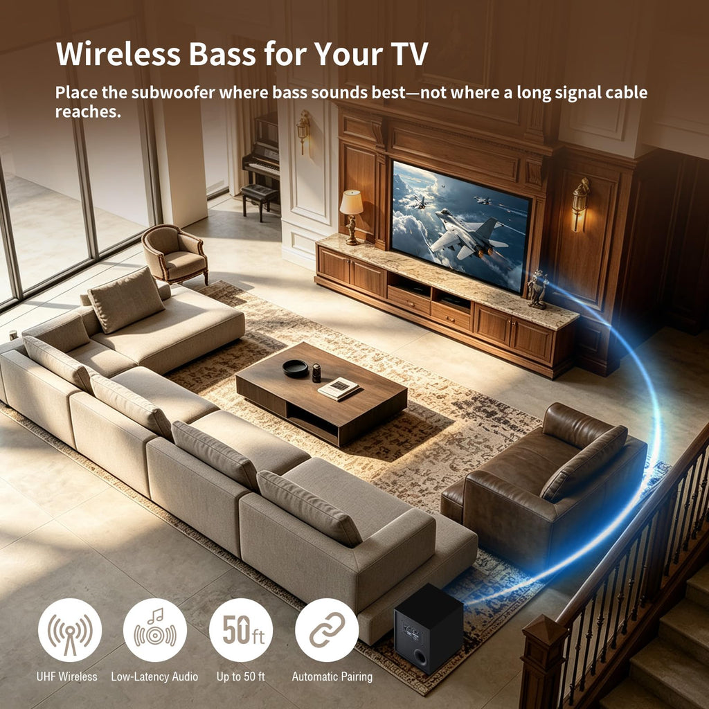 10" Powered Wireless Subwoofer S329347