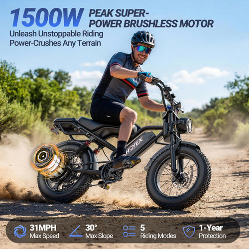 1500W 20" Fat Tire Electric Bike with 48V 20Ah Battery V556088