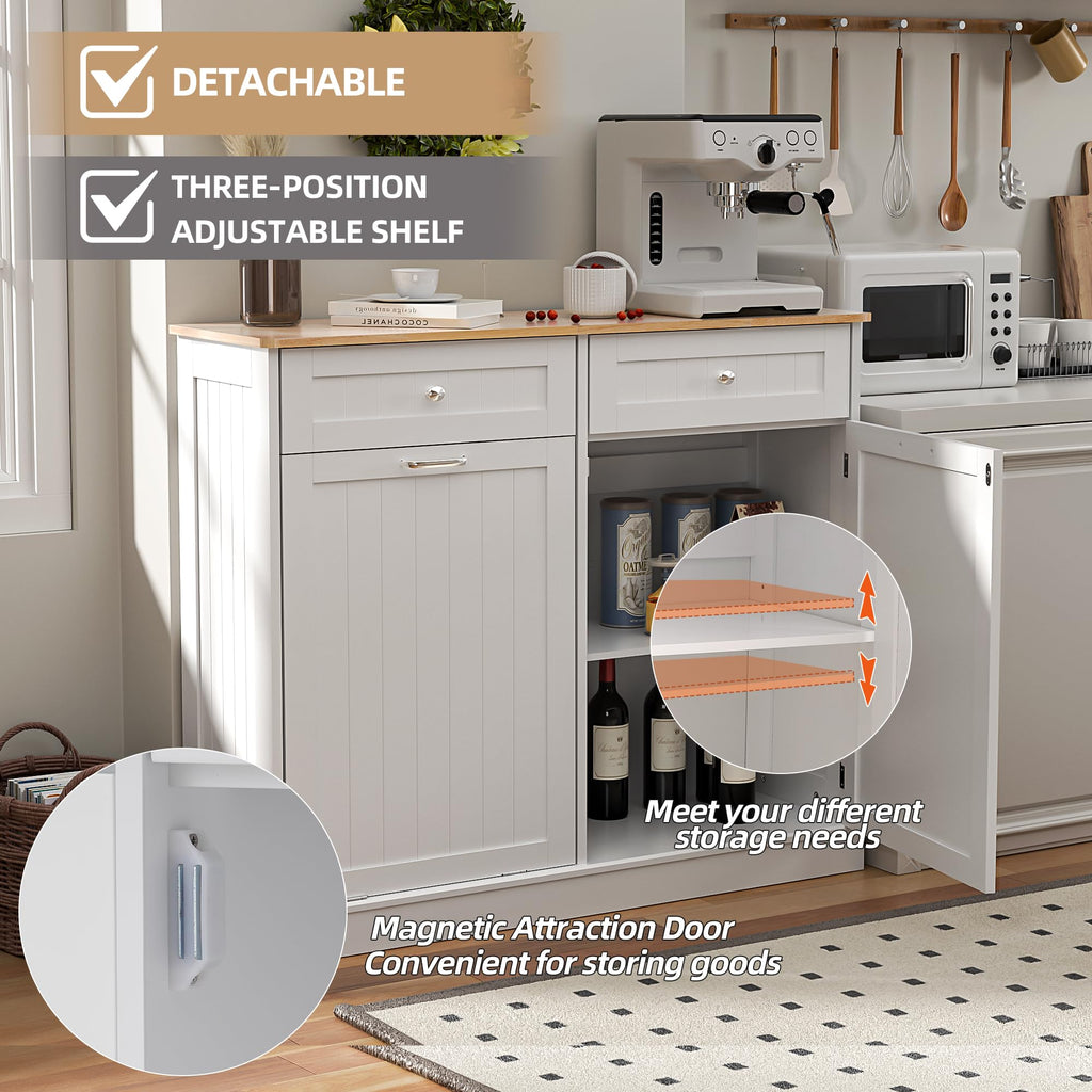 Dual Door Tilt Out Trash Can Cabinet P2545