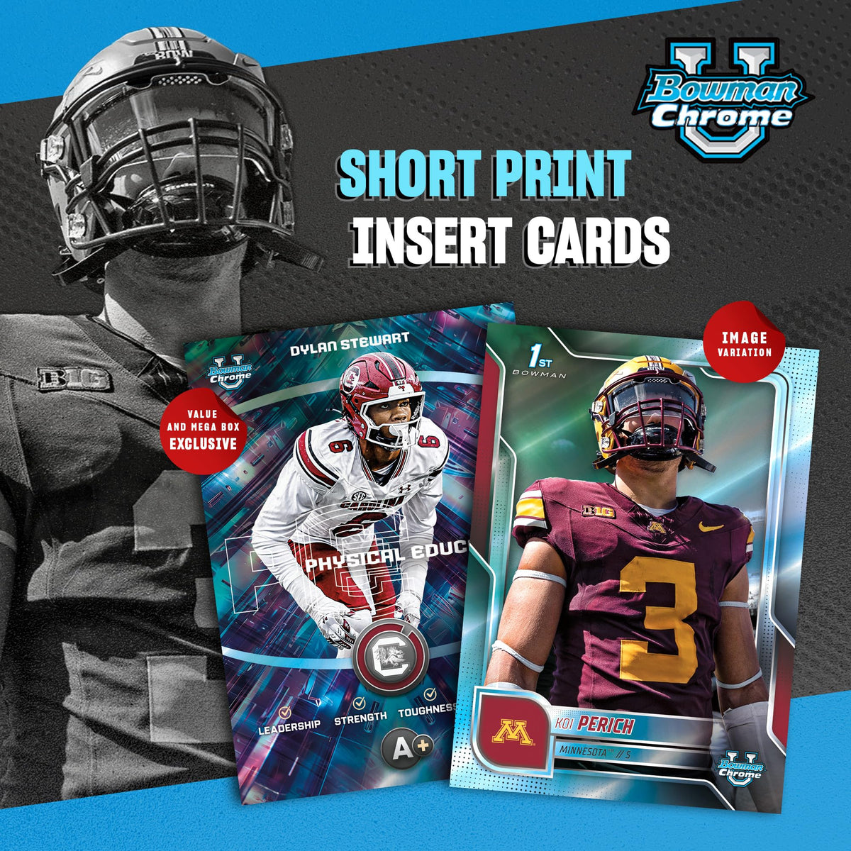 2025 Bowman University Chrome NCAA Football Value Box U870
