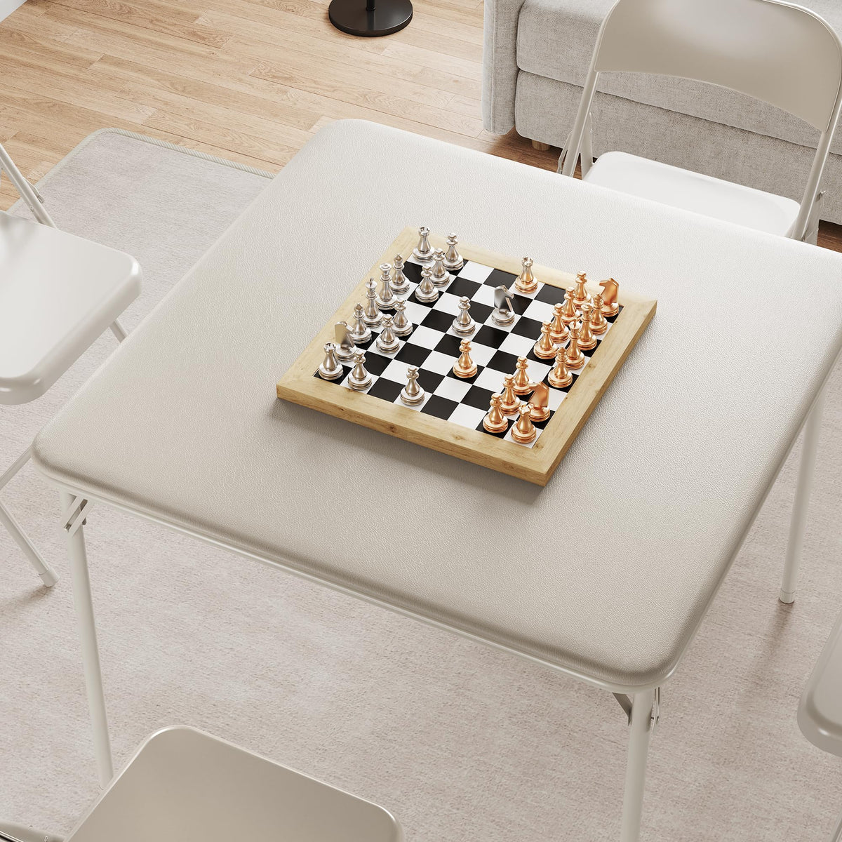 Beige Folding Card Table W34254